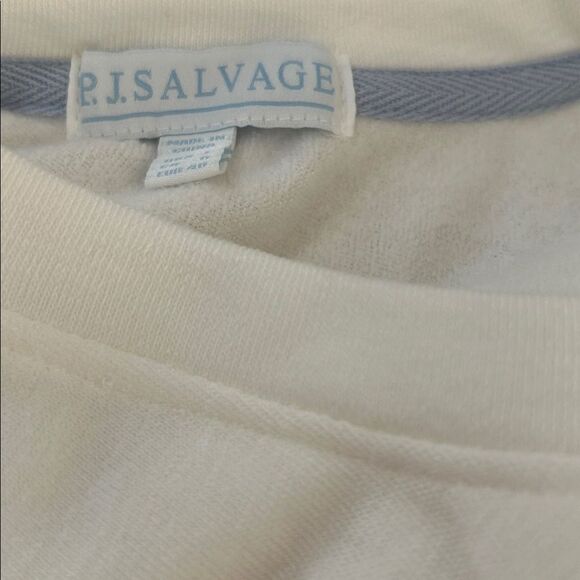 Sold PJ SalvToo Cool For School Long Sleeve lounge Wear Top, Ivory, Large, NWT - Picture 7 of 10